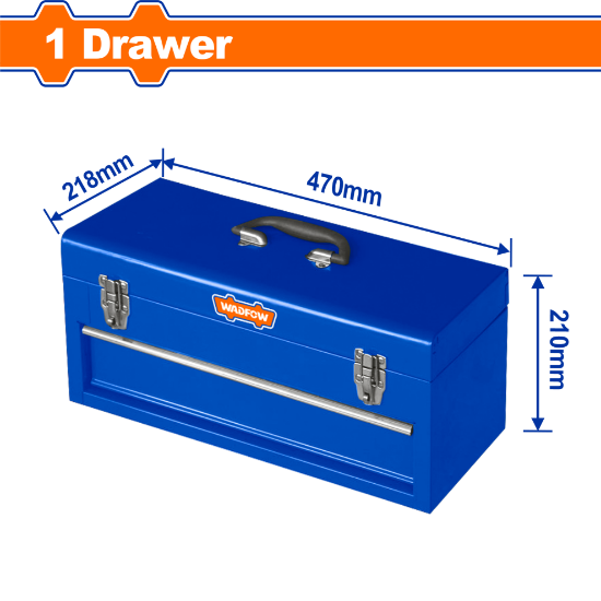 Wadfow Steel Toolbox With Drawer