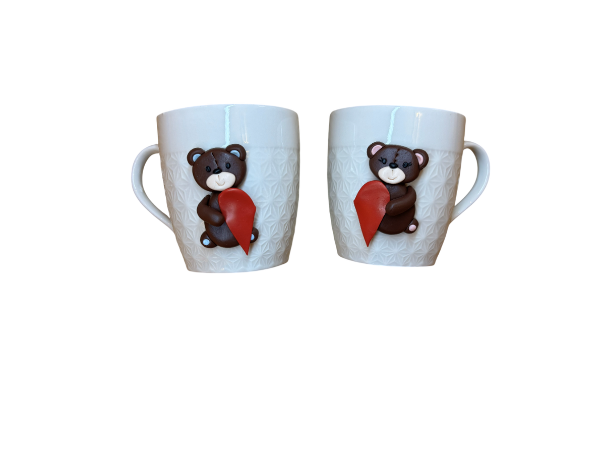 Polymer Clay Bears Love Mug