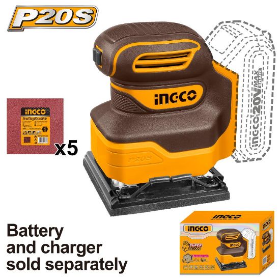 INGCO 20V Square Cordless Sander