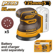 INGCO 20V Cordless Orbital Sander 125mm