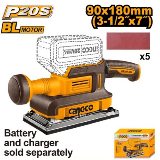INGCO 20V Brushless Cordless Sander
