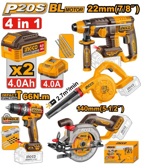 Ingco Cordless Combo Kit 20V