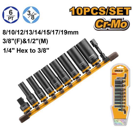 INGCO Deep Impact Socket Set 10 Pcs