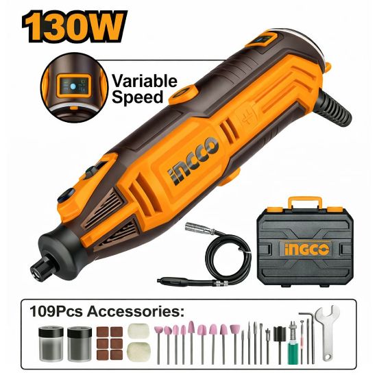 INGCO 130W Mini Grinder with 109 Pcs of accessories
