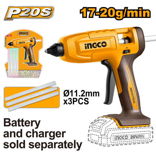 Ingco 20V Cordless Glue Gun