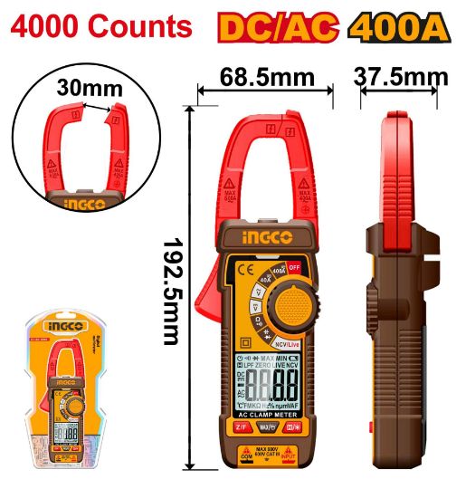 INGCO AC/DC Clamp Meter 400A