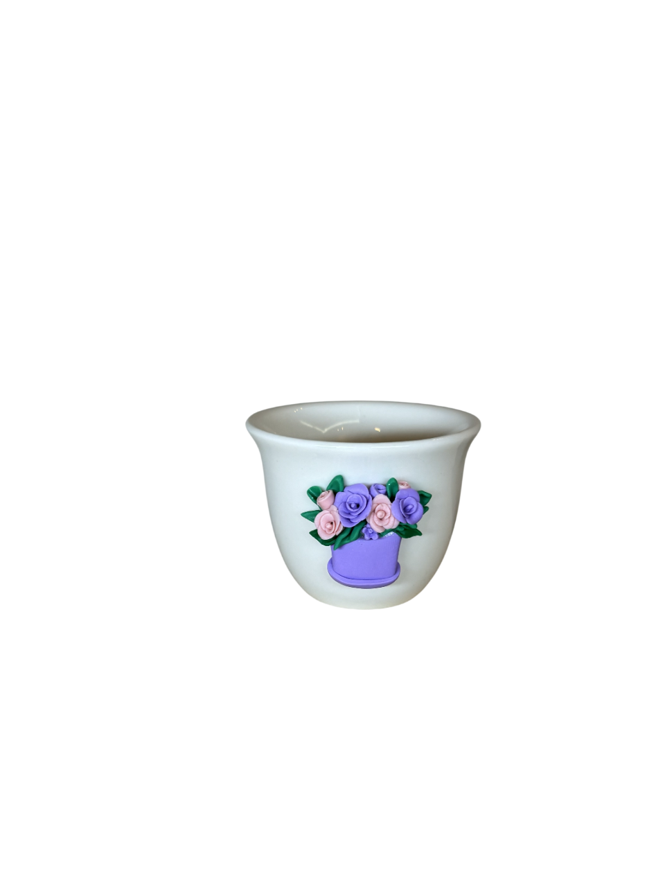 Polymer Clay Floral Cup