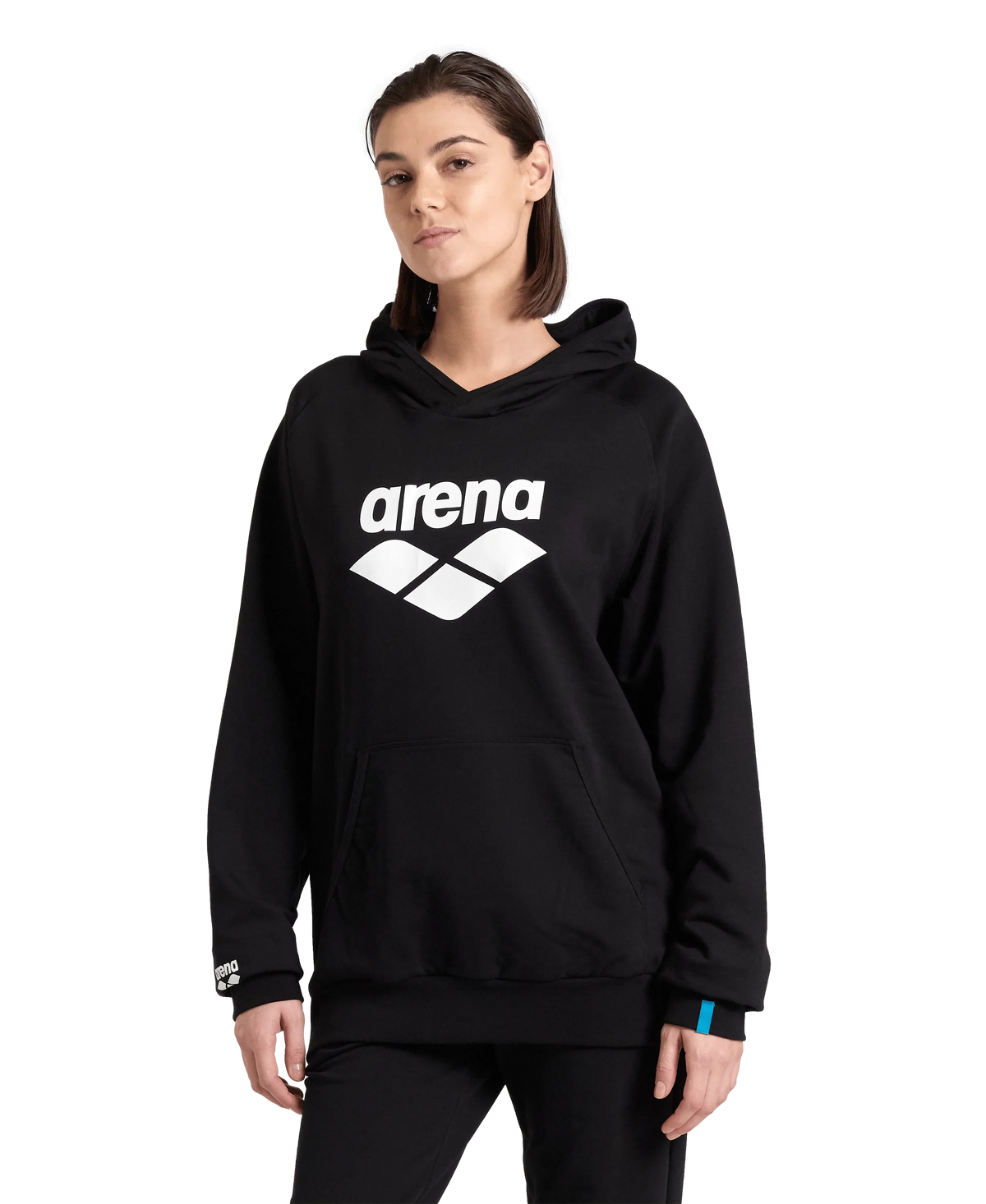 Arena Graphic Logo Black Hoodie Sweatshirt