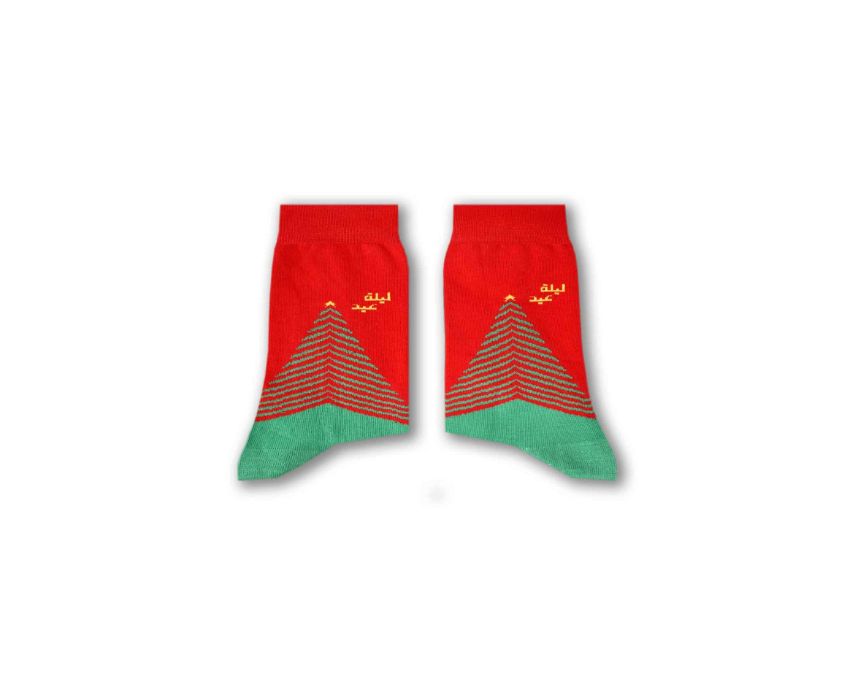 Kids Christmas Tree Long Socks
