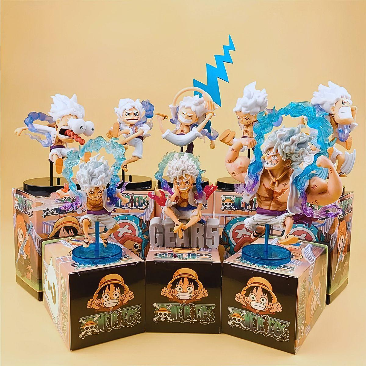 One Piece Luffy Gear 5 Figure Set 8pc Collection - Nakama Lebanon