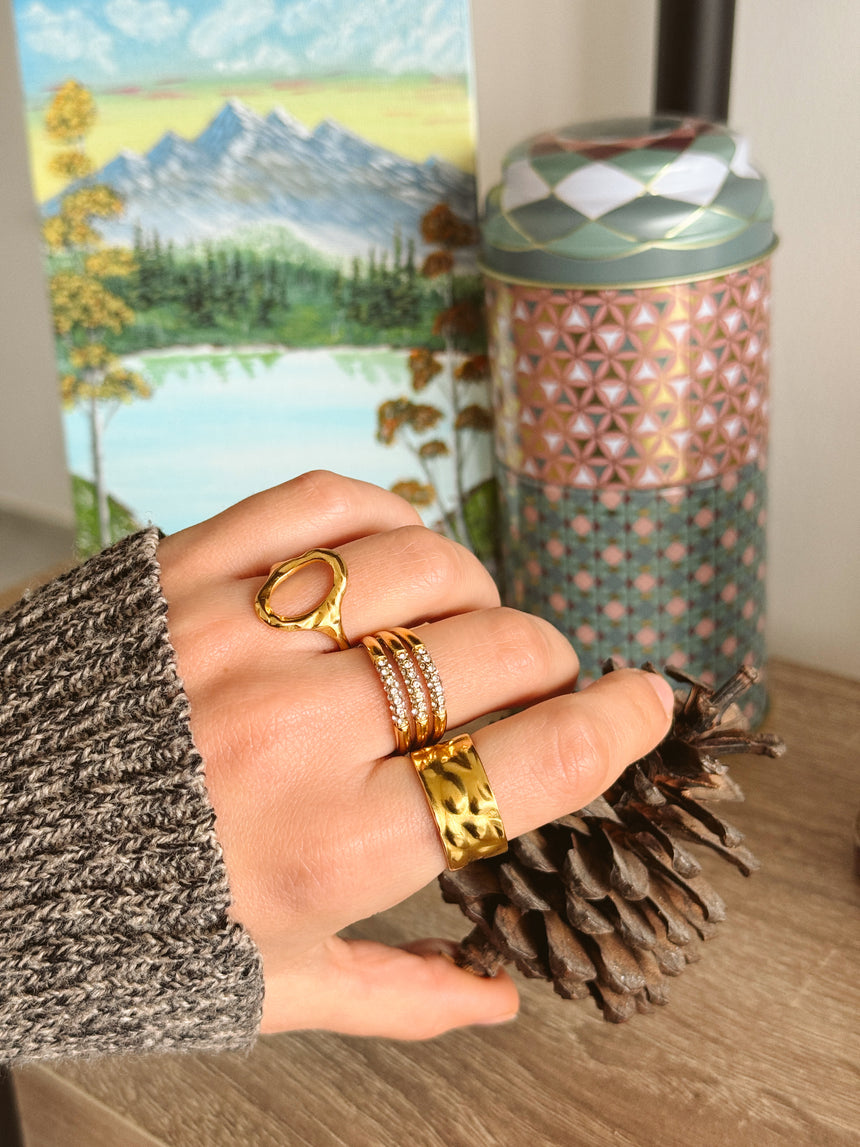 Oval Asymmetrical Adjustable Ring
