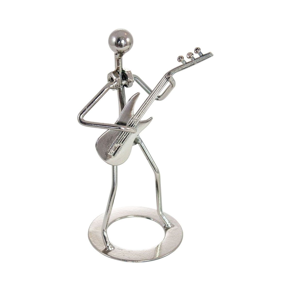 Signature Steel Electric Guitar Player Statue