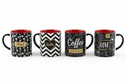 Black & Red Coffee Mugs
