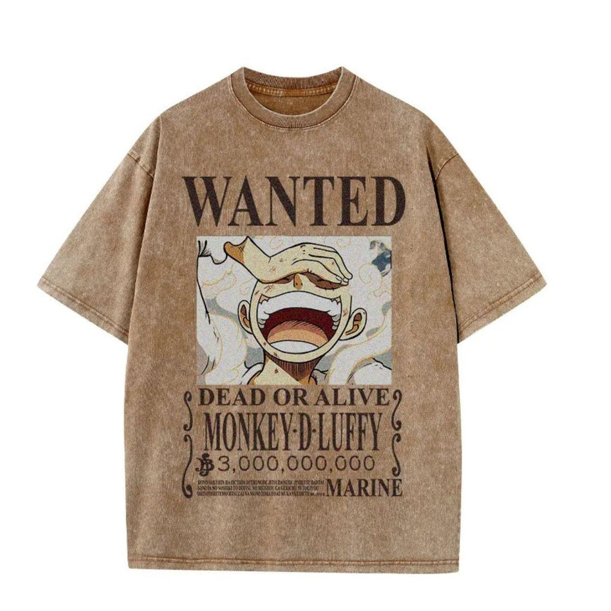 One Piece Gear 5 Luffy Wanted Poster T-Shirt - Nakama Lebanon
