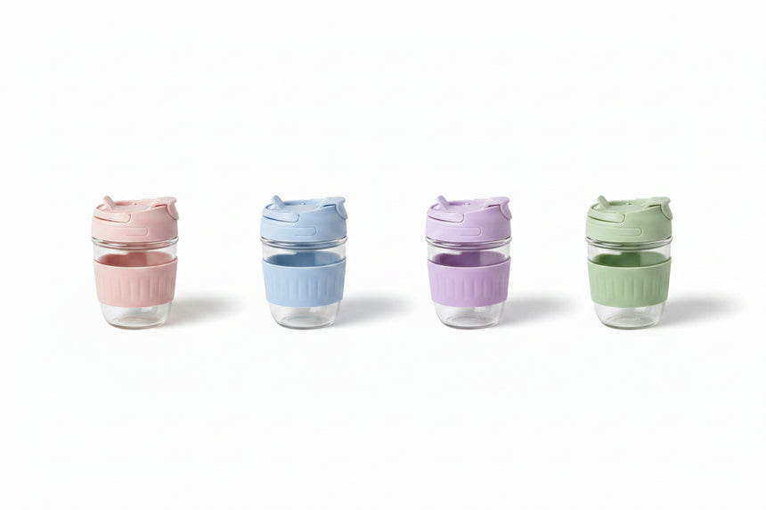 Glass Straw Cup 350ml