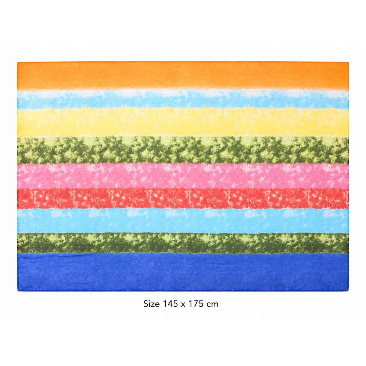 Rainbow Stripes Mousseline Beach Pareo – 145 × 175 cm Petit Détail Lebanon