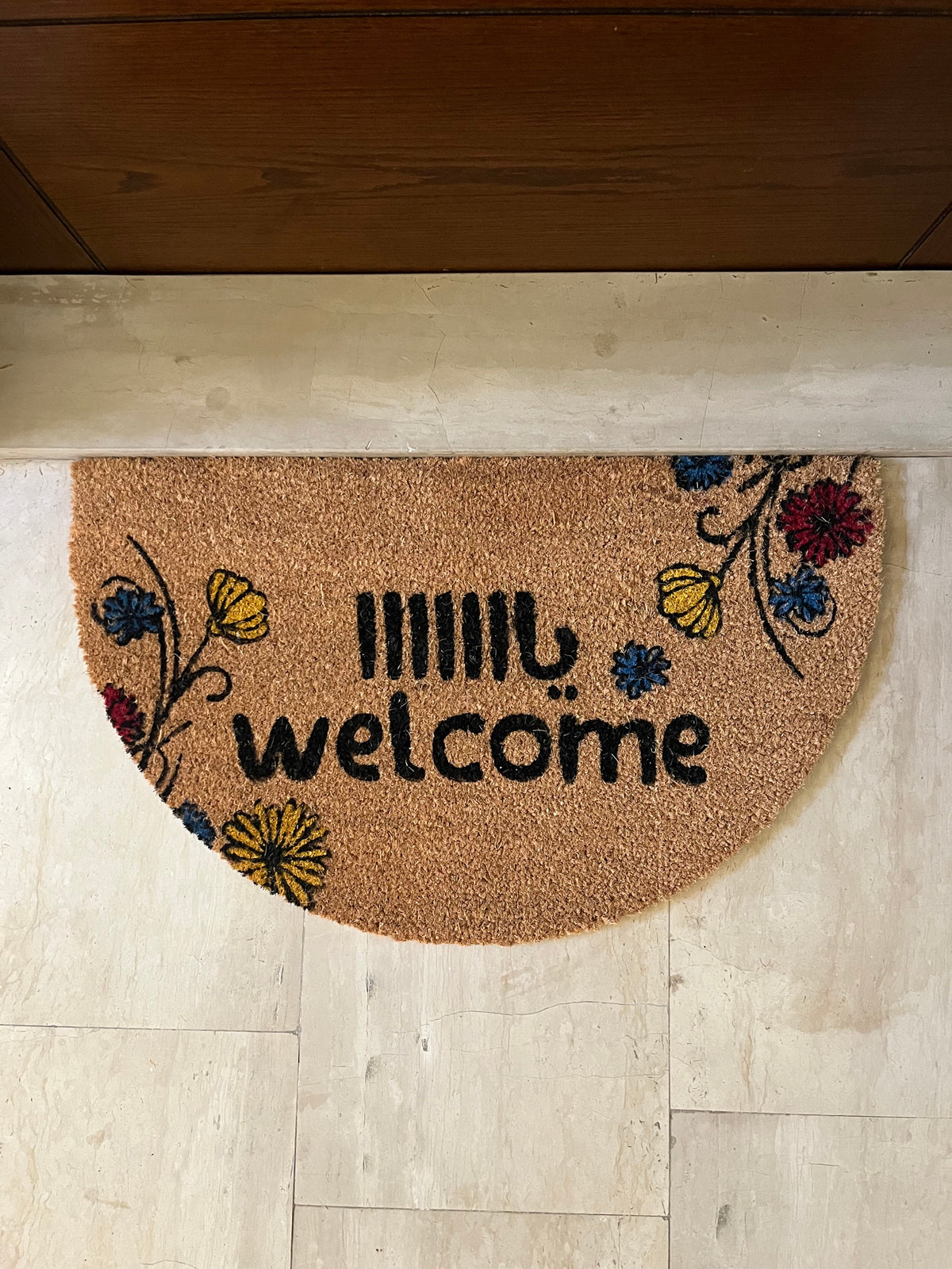 “Ya Welcome” Semi circle Doormat