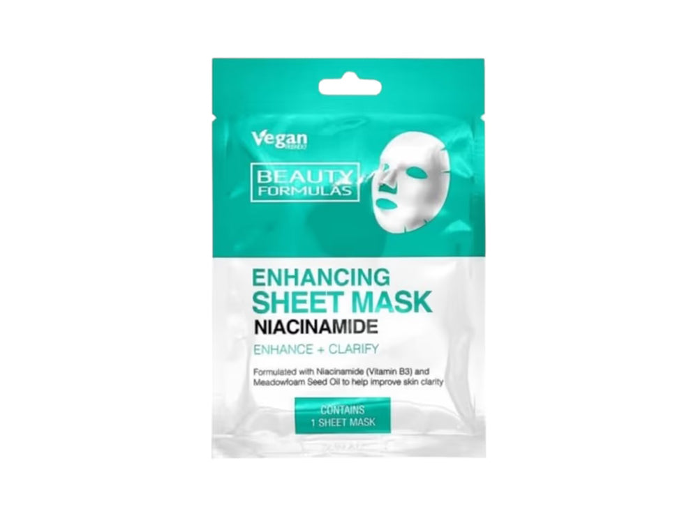 Beauty Formulas Facial Sheet Mask Niacinamide 1 Piece