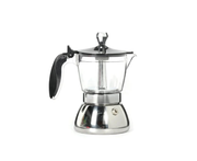 BrewMaster Transparent Moka Pot with 6 Cups