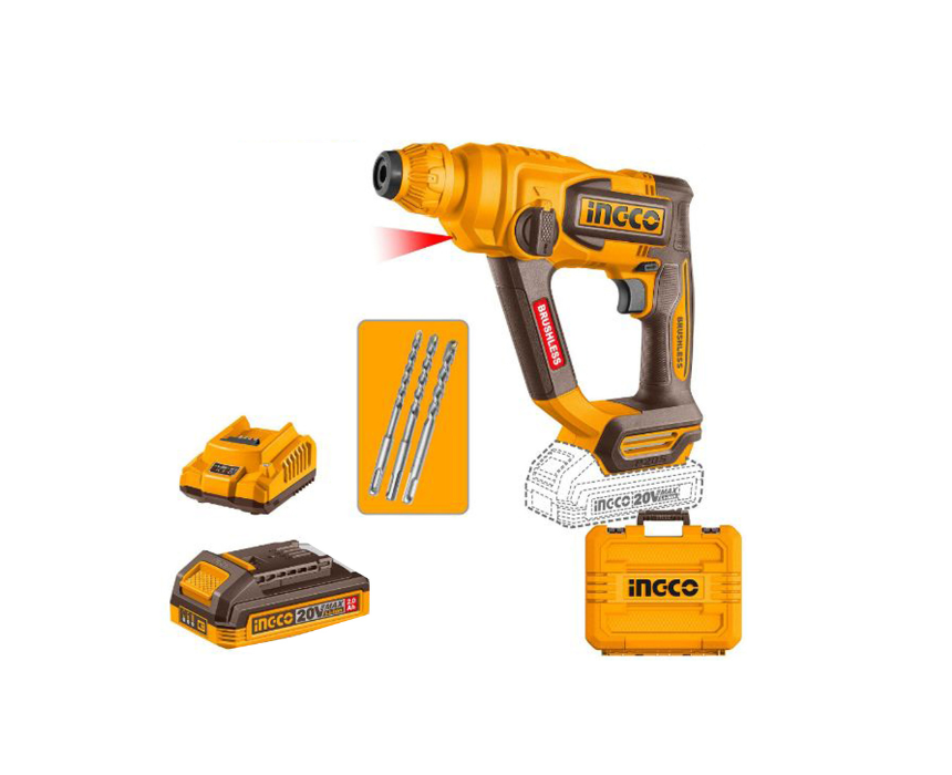 INGCO 20V Brushless Cordless Rotary Hammer 18mm SDS