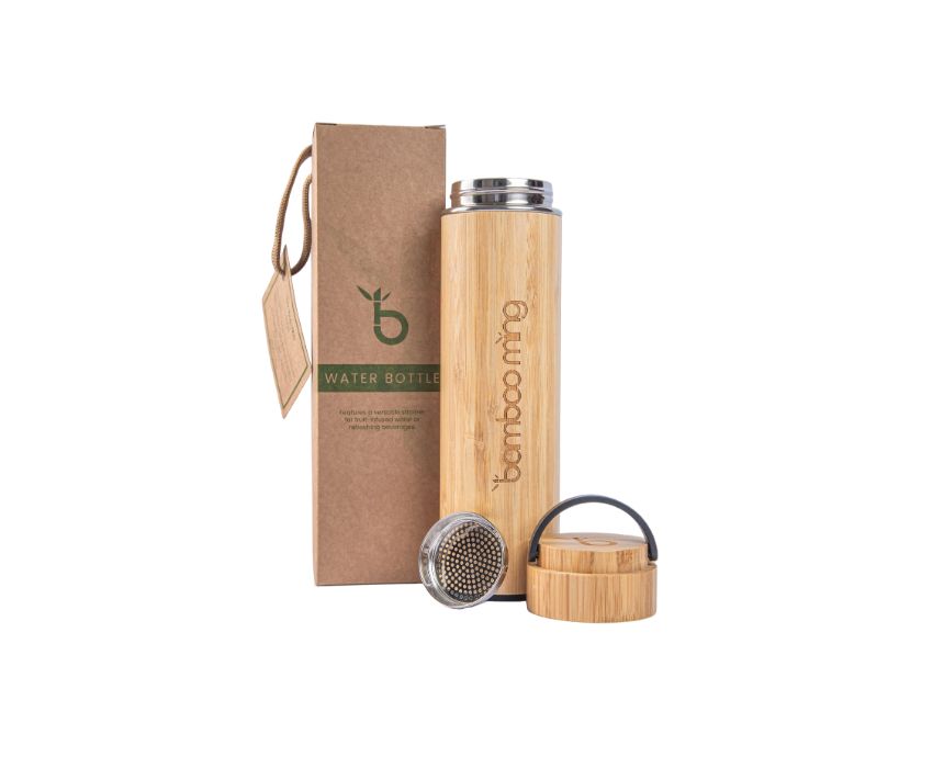 Bamboo Water Bottle with Handle