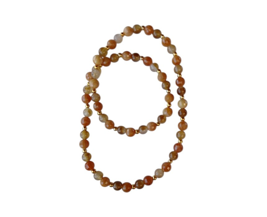 Honey Bead Gold Necklace