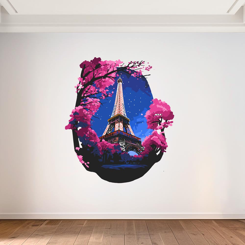 Eiffel Tower at Night - Murals by Numbers Kit