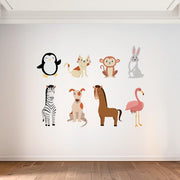 Cute Animal Companions Set - Murals by Numbers Kit