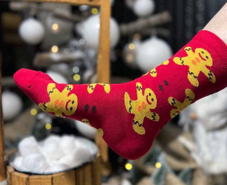 Gingerbread Man Long Socks