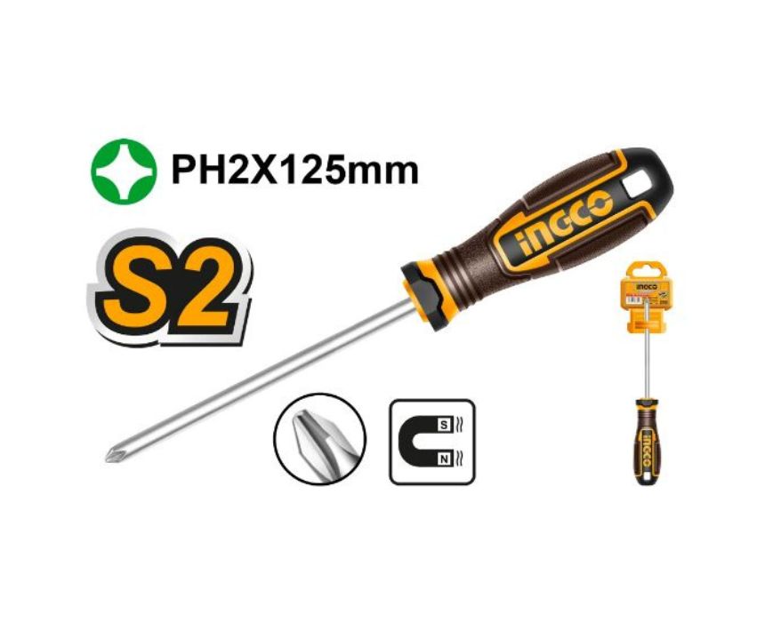 Ingco Screwdriver PH2 125 mm