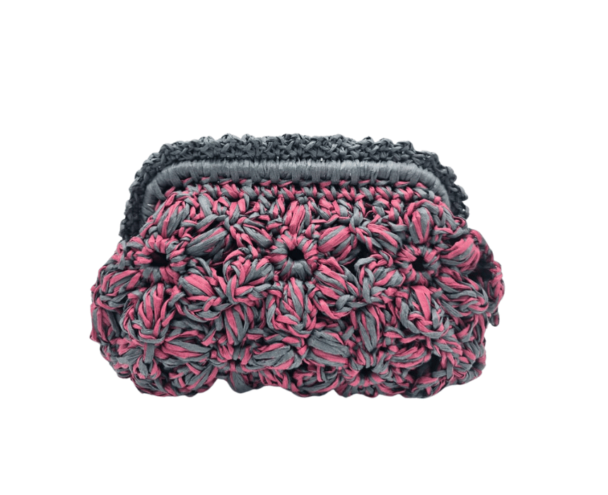 The Recta Raffia Flower Clutch
