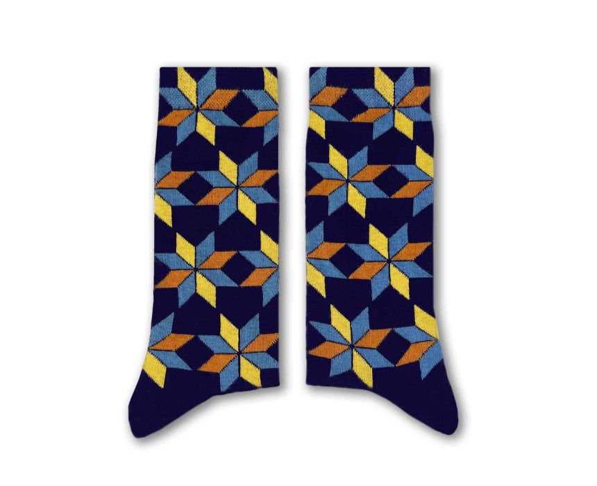 Geometrics Flowers Long Socks