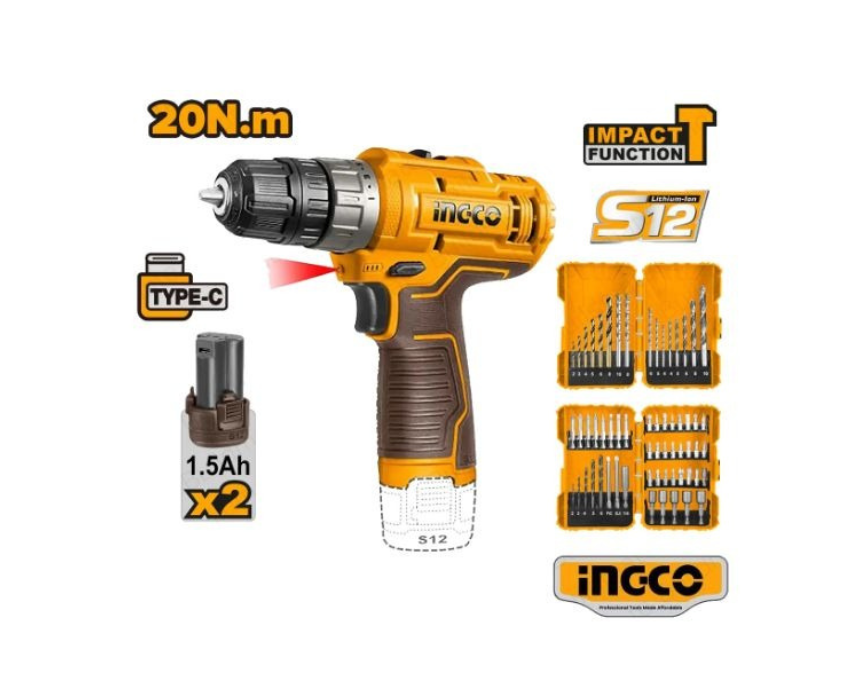 Ingco Cordless Impact Drill
