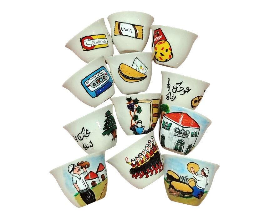 Handmade Design Chaffee Cups Set of 6