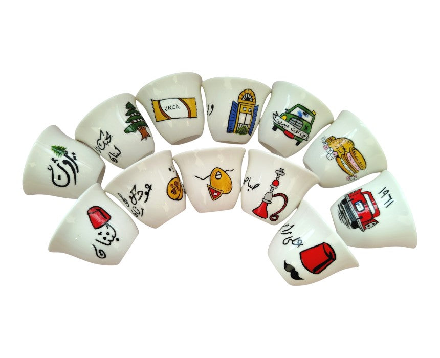 Handmade Design Chaffee Cups Set of 6