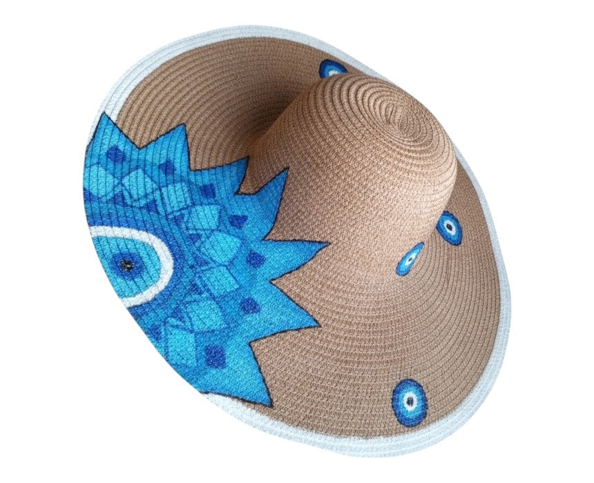 Handpainted Large Adult Beach Hats