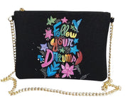 Handpainted Fabric Clutch