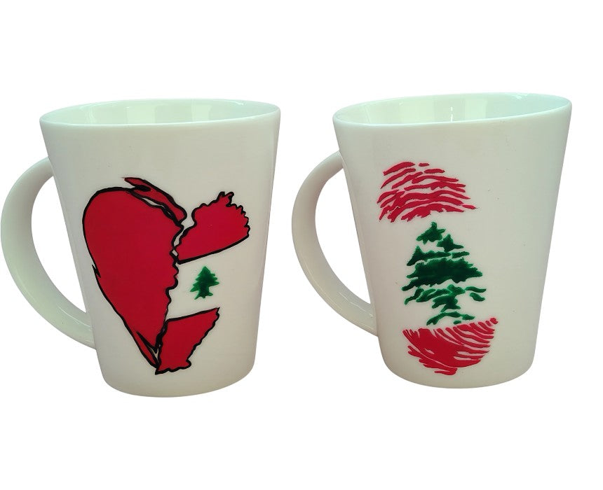 Handpainted White Mug