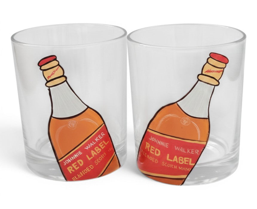 Handpainted Whiskey Glasses