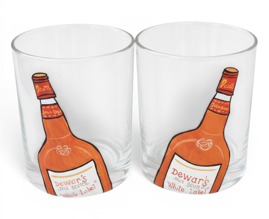 Handpainted Whiskey Glasses