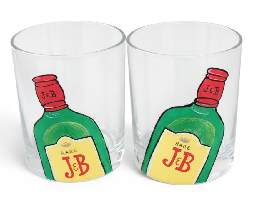 Handpainted Whiskey Glasses