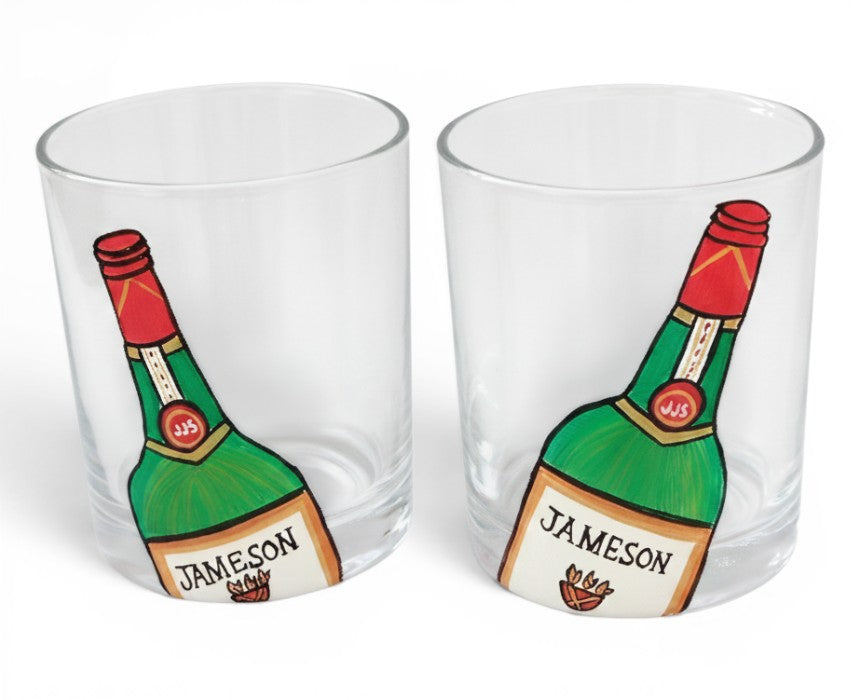 Handpainted Whiskey Glasses