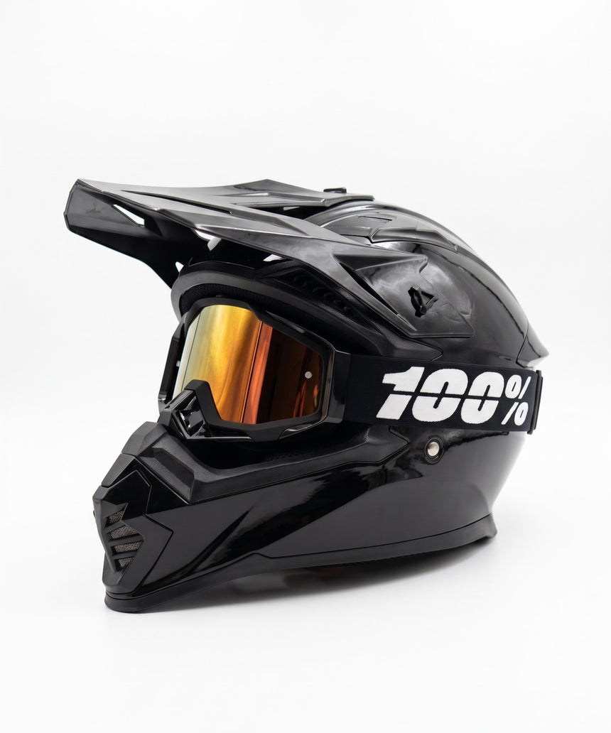 Full Cross Motorcycle Helmet ABS Material With Goggles