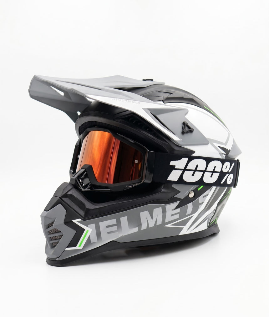 Full Cross Motorcycle Helmet ABS Material With Goggles