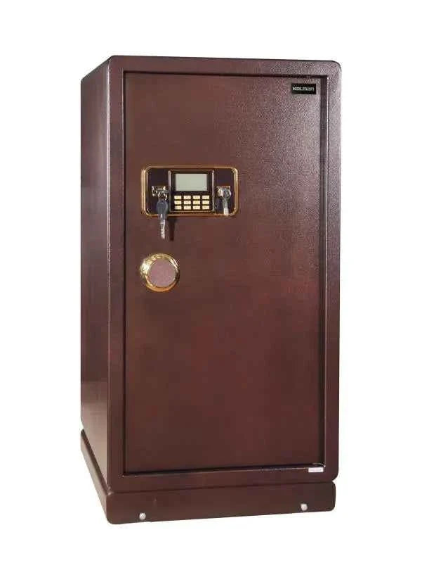 KOLMAN SAFE 100BN – Electronic Safe with Dual Locks, 2 Shelves, and Small Interior Safe