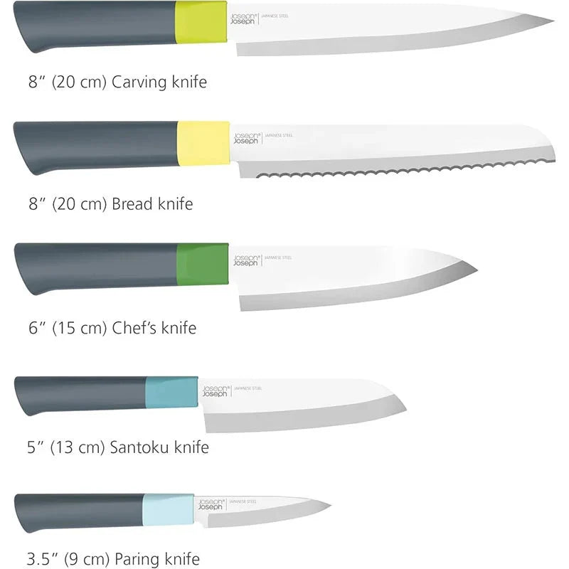 Duo 5pcs Knife Block Set (opal) Kitchen Knives Duo 5pcs Knife Block Set (opal) Duo 5pcs Knife Block Set (opal) Joseph Joseph