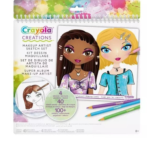 Crayola Makeup Artist Sketch Craft Kit for Kids 8+ by Crayola