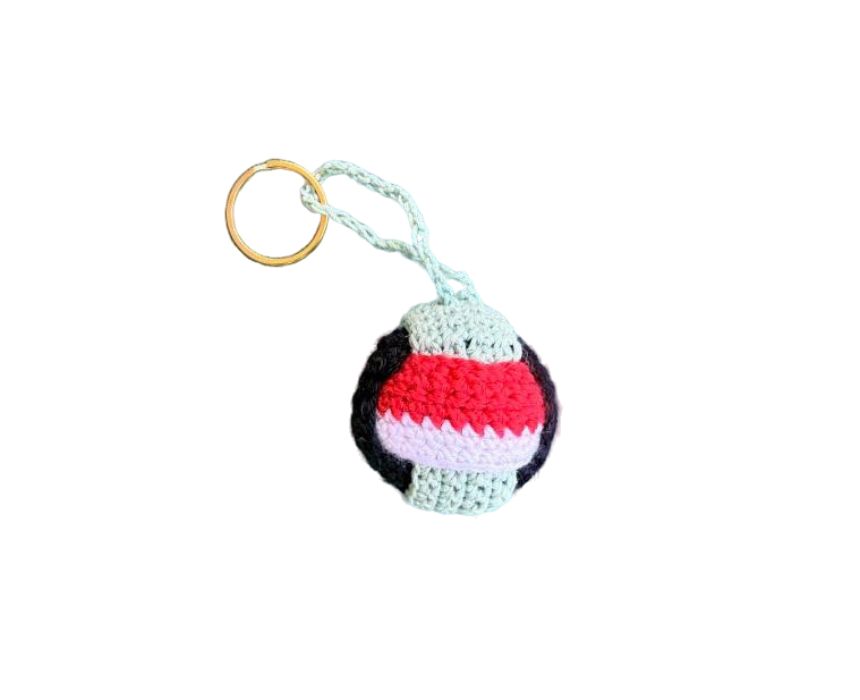 Stripes Ball Keychain