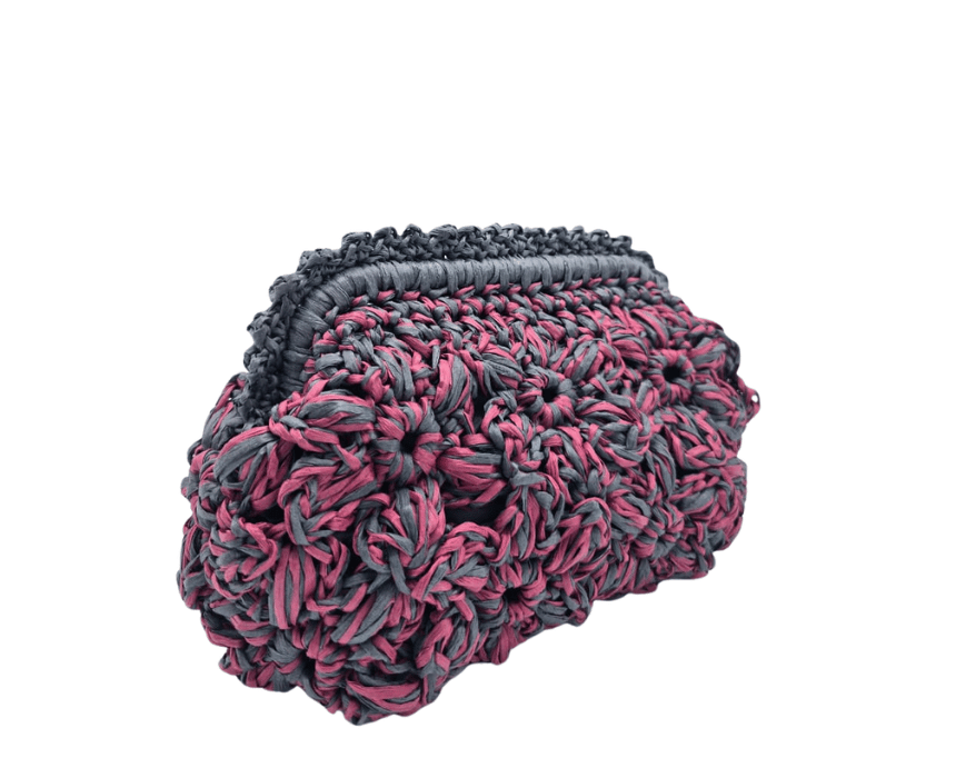 The Recta Raffia Flower Clutch