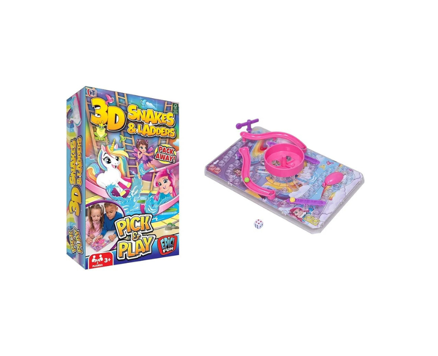 3D Snakes and Ladders Unicorn Toy